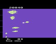 une photo d'Ã©cran de Meteor Defense sur Atari 2600
